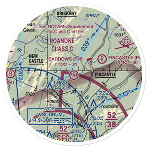 Barrows Airport (VA04) VFR Sectional Sticker (20 mile)