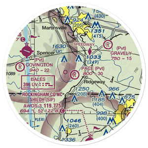 Pace Airport (VA02) VFR Sectional Sticker (20 mile)