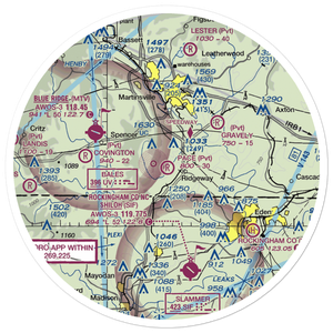 Pace Airport (VA02) VFR Sectional Sticker (30 mile)