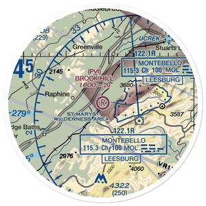 Brook Hill Farm Airport (VA00) VFR Sectional Sticker (20 mile)