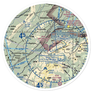 Brook Hill Farm Airport (VA00) VFR Sectional Sticker (30 mile)