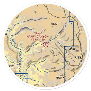 Happy Canyon Airport (UT97) VFR Sectional Sticker (20 mile)