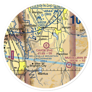 CAVOK Ranch Airport (UT90) VFR Sectional Sticker (20 mile)