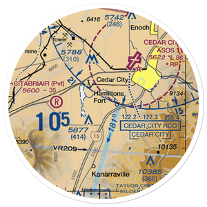 Hamilton Fort Ranch Airport (UT80) VFR Sectional Sticker (20 mile)