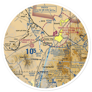 Hamilton Fort Ranch Airport (UT80) VFR Sectional Sticker (30 mile)