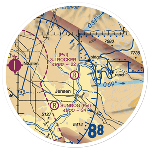 3-I Rocker Ranch Airport (UT79) VFR Sectional Sticker (20 mile)