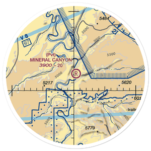 Mineral Canyon Strip (UT75) VFR Sectional Sticker (20 mile)