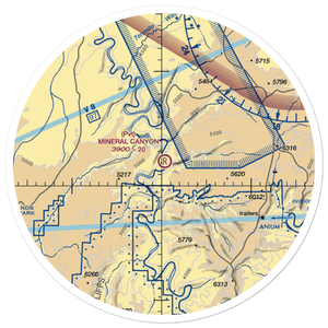 Mineral Canyon Strip (UT75) VFR Sectional Sticker (30 mile)