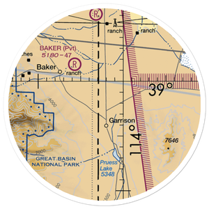 Garrison Airport (UT70) VFR Sectional Sticker (20 mile)