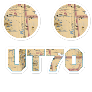Garrison Airport (UT70) VFR Sectional Sticker Pack