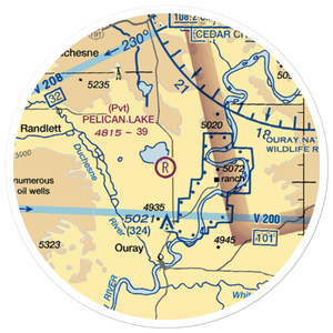 Pelican Lake Airport (UT69) VFR Sectional Sticker (20 mile)