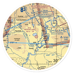 Pelican Lake Airport (UT69) VFR Sectional Sticker (30 mile)