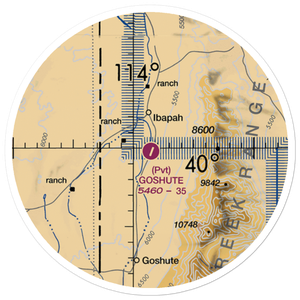Goshute Airport (UT65) VFR Sectional Sticker (20 mile)