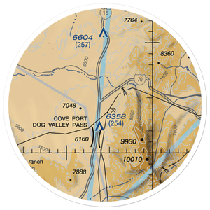 Sulphurdale Airport (UT57) VFR Sectional Sticker (20 mile)