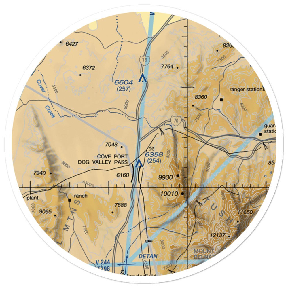 Sulphurdale Airport (UT57) VFR Sectional Sticker (30 mile) 