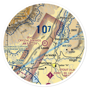 Crystal Springs Ranch Airport (UT54) VFR Sectional Sticker (20 mile)