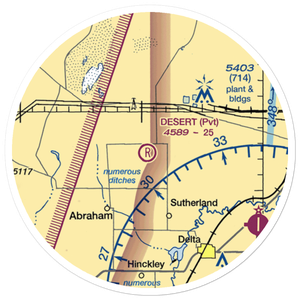 Desert Aviation Airport (UT49) VFR Sectional Sticker (20 mile)