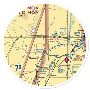 Desert Aviation Airport (UT49) VFR Sectional Sticker (30 mile)