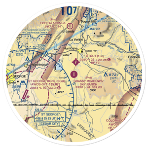 Grassy Meadows/Sky Ranch Landowners Assn Airport (UT47) VFR Sectional Sticker (30 mile)