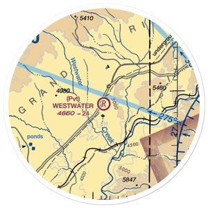 Westwater Airport (UT42) VFR Sectional Sticker (20 mile)