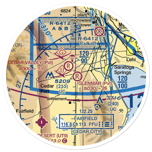 Glenmar Ranch Airport (UT41) VFR Sectional Sticker (20 mile)
