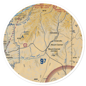 Carmel Mountain Ranch Airport (UT37) VFR Sectional Sticker (30 mile)