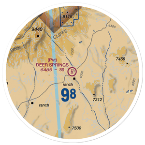 Deer Springs Ranch Airport (UT30) VFR Sectional Sticker (20 mile)