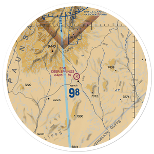 Deer Springs Ranch Airport (UT30) VFR Sectional Sticker (30 mile)