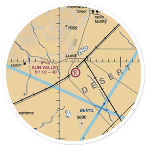 Sun Valley Estates Airport (UT28) VFR Sectional Sticker (20 mile)