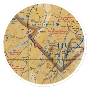 Bryce Woodland Estates Landing Strip (UT26) VFR Sectional Sticker (30 mile)