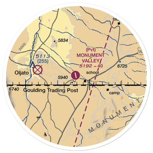 Monument Valley Airport (UT25) VFR Sectional Sticker (20 mile)