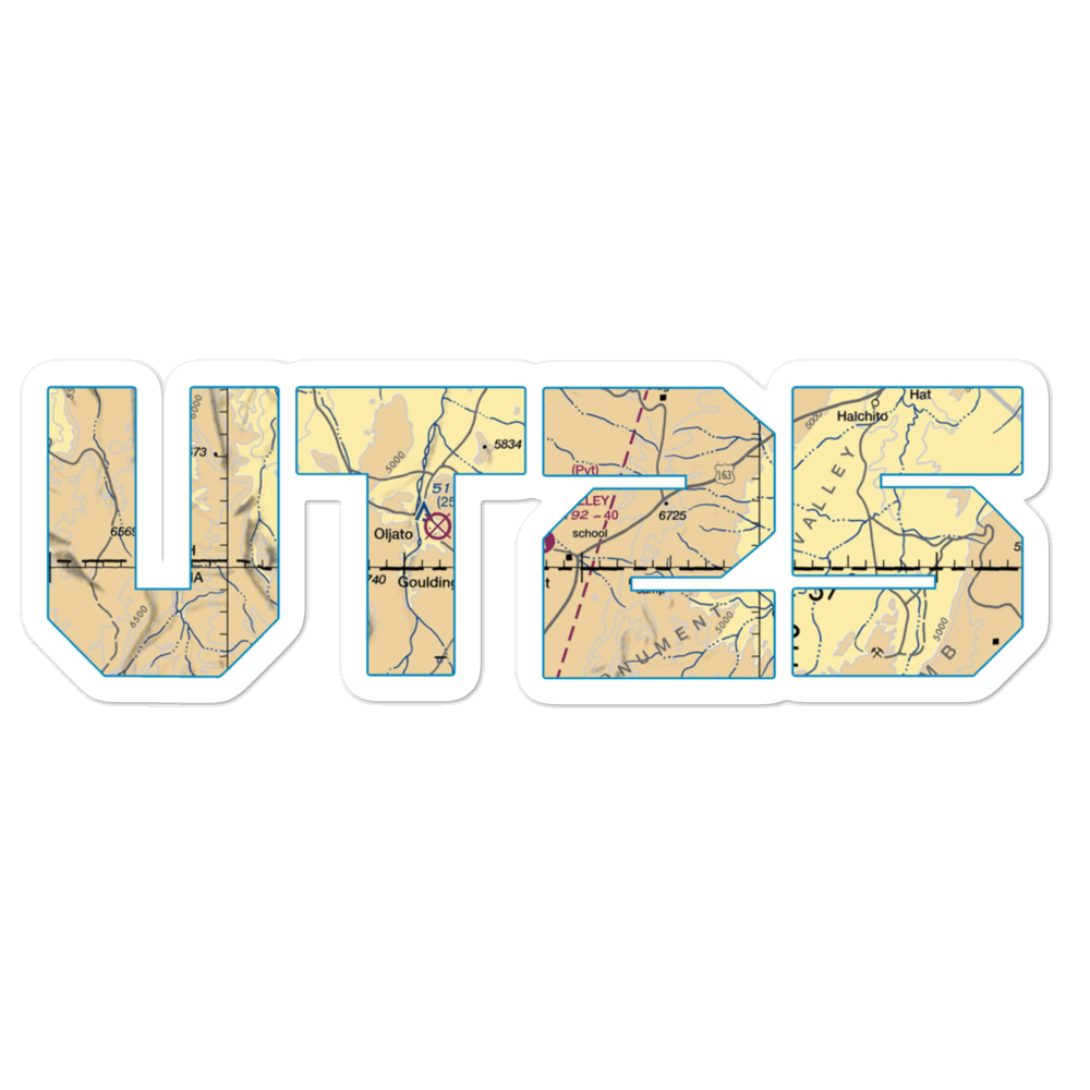 Monument Valley Airport (UT25) VFR Sectional Sticker 