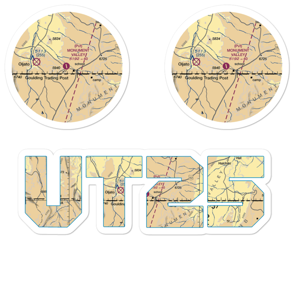 Monument Valley Airport (UT25) VFR Sectional Sticker Pack 