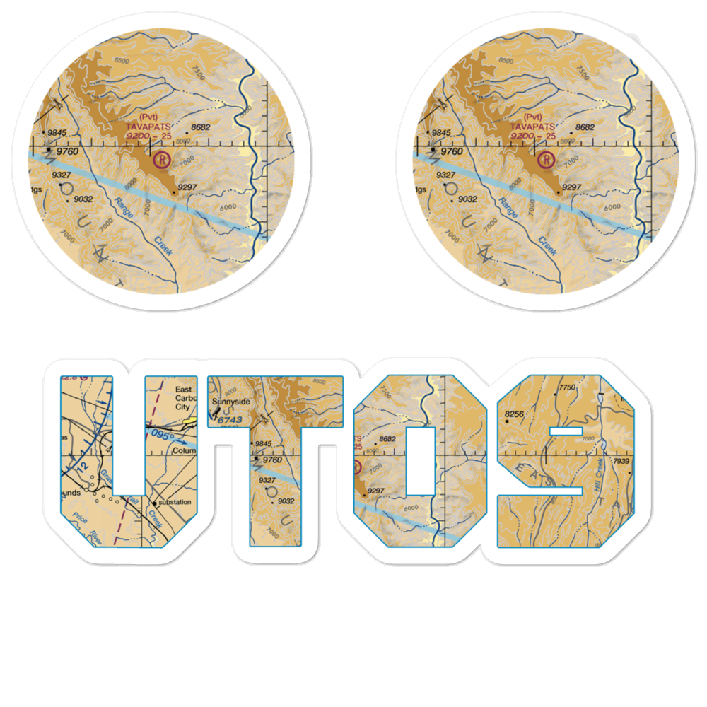 Tavapats Ranch Airport (UT09) VFR Sectional Sticker Pack 