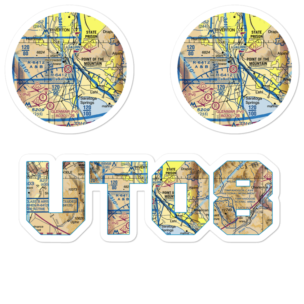 Camp Williams Airfield (UT08) VFR Sectional Sticker Pack 