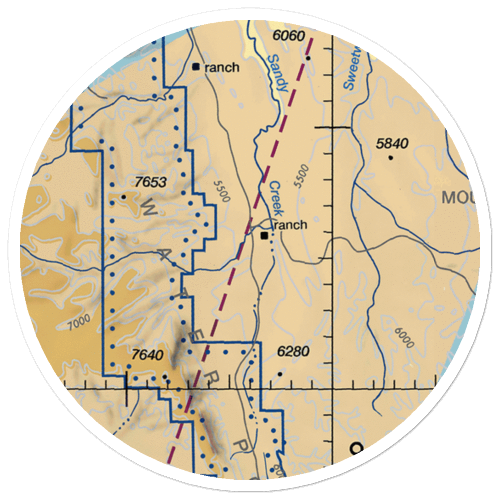 Sandy Ranch Airport (UT02) VFR Sectional Sticker (20 mile) 