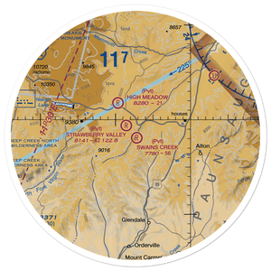 Swains Creek Airport (UT00) VFR Sectional Sticker (30 mile)