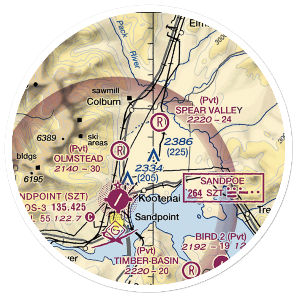 Murray Airport (US0099) VFR Sectional Sticker (20 mile) 