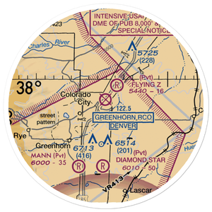 Greenhorn Valley Airport (CO22) VFR Sectional Sticker (20 mile)