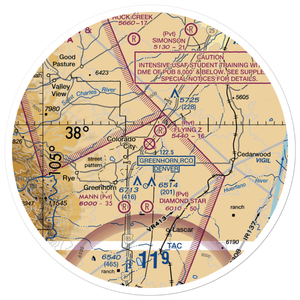 Greenhorn Valley Airport (CO22) VFR Sectional Sticker (30 mile)