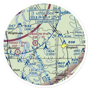 Moore Farm Airport (45AR) VFR Sectional Sticker (20 mile)