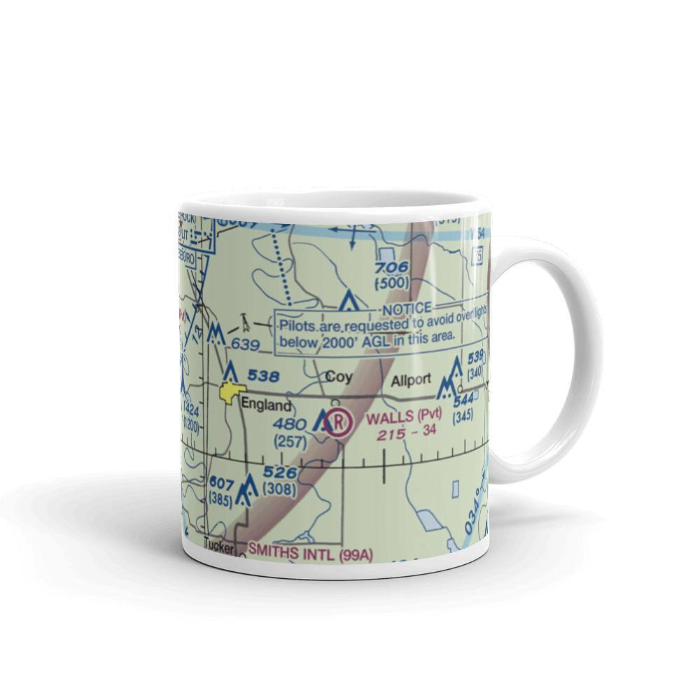 Moore Farm Airport (45AR) VFR Sectional  Mug 
