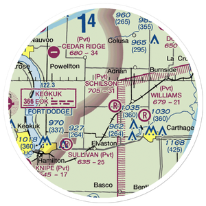 Plain Crazy Airport (4IS1) VFR Sectional Sticker (20 mile)