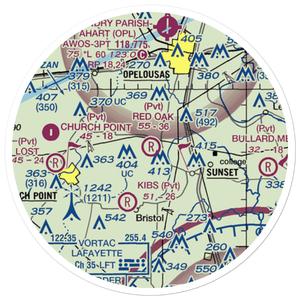 Ron Airport (5LA9) VFR Sectional Sticker (20 mile)