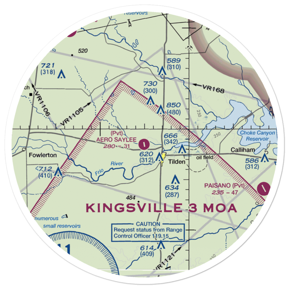 Aero Saylee Airport (43TS) VFR Sectional Sticker (30 mile) 