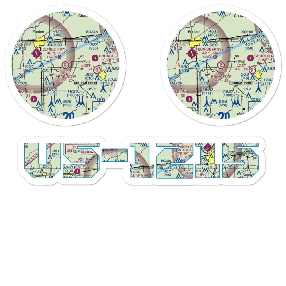 Prop Stop Airport (LA03) VFR Sectional Sticker Pack 