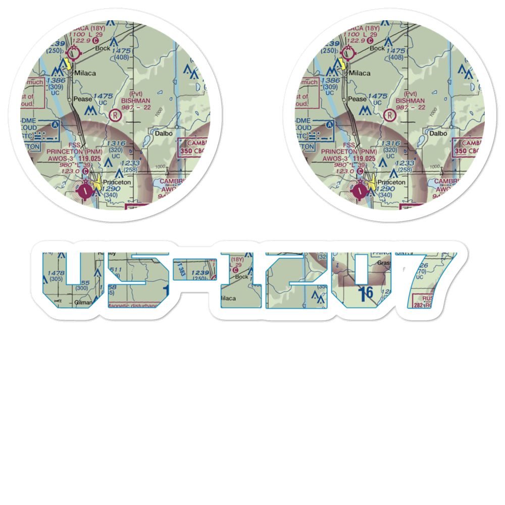 Bishman Private Airport (90MN) VFR Sectional Sticker Pack 