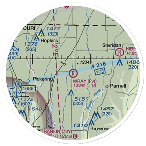 Wray Airfield (MU13) VFR Sectional Sticker (20 mile)