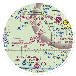 Cloud 9 Airport (MI26) VFR Sectional Sticker (20 mile)