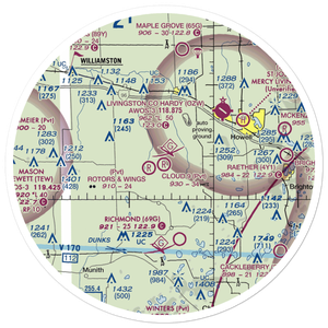 Cloud 9 Airport (MI26) VFR Sectional Sticker (30 mile)